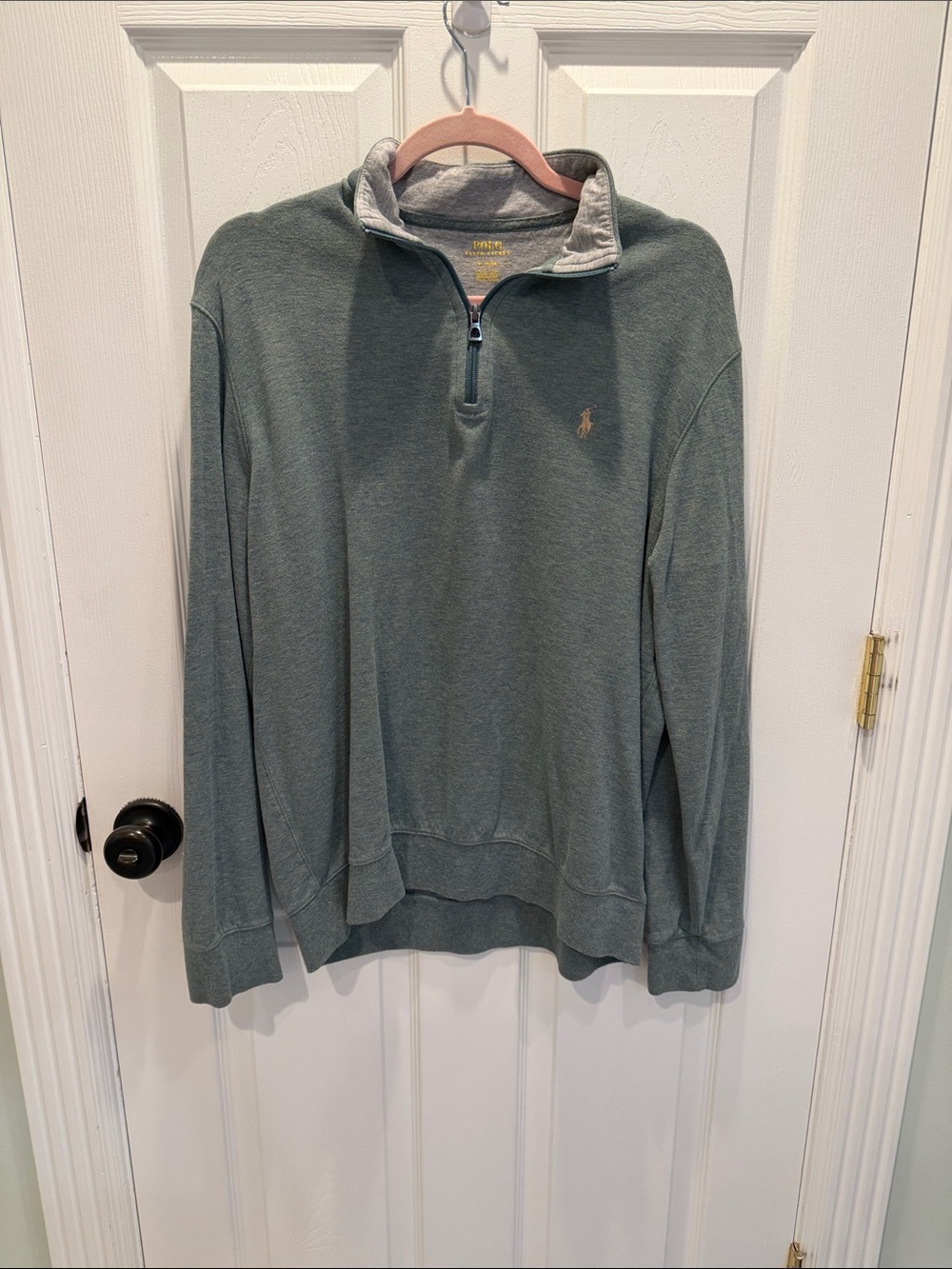 Ralph Lauren Men’s Forest Green Half-Zip Pullover Sweater